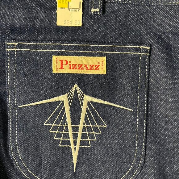 Size 40 Vintage Pizzazz Flare Bottom Jeans - Picture 7 of 7